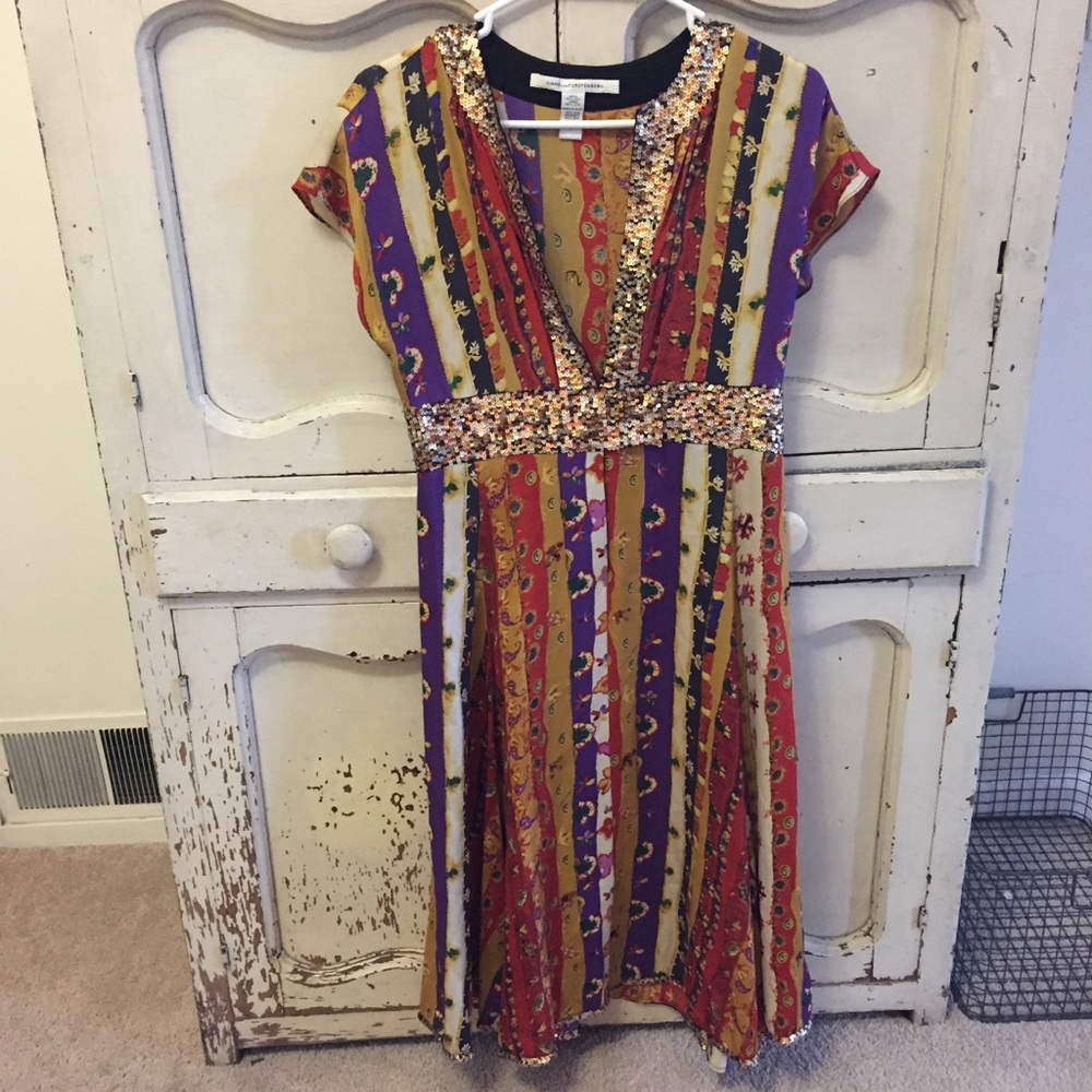 Diane von Furstenburg multi-colored dress